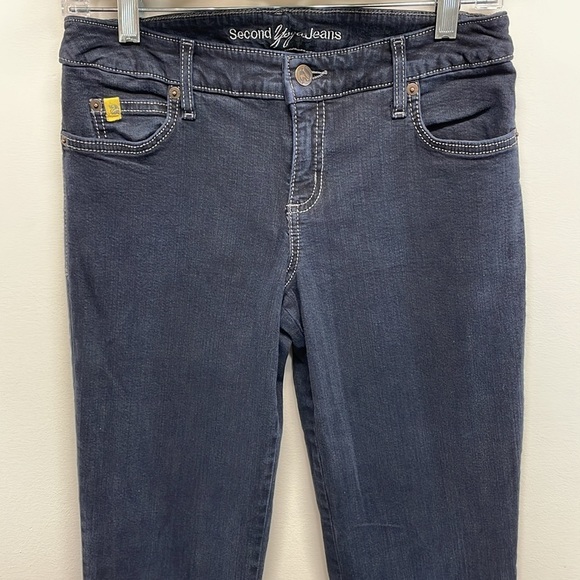 Second Yoga Jeans Mid Rise Straight Leg Dark Wash Stretch Denim 29 - Picture 2 of 16